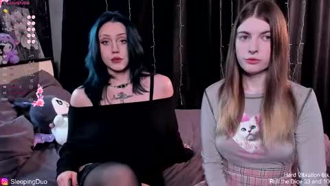 Snapshot of sleepingduo chatting on December 3, 12:03 pm Hi We are Iva and Angela Nice to meet u 3 online show from December 3, 12:03 pm