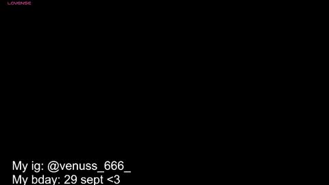 Snapshot of venussx_x chatting on September 15, 6:52 pm Venus MY BDAY 29 SEPT online show from September 15, 6:52 pm