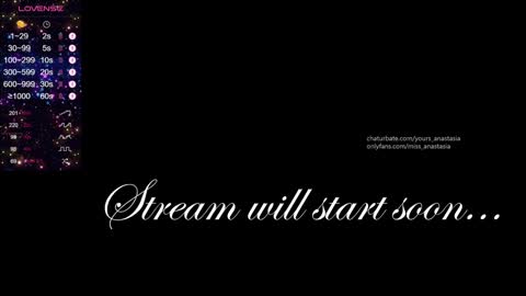 Snapshot of yours_anastasia chatting on January 11, 12:01 am Anastasia online show from January 11, 12:01 am