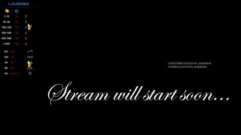 Snapshot of yours_anastasia chatting on March 10, 7:50 pm Anastasia online show from March 10, 7:50 pm