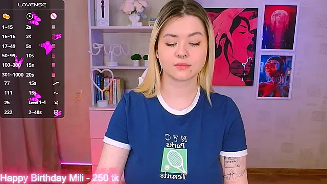 cutie mili online show from January 27, 2:02 pm