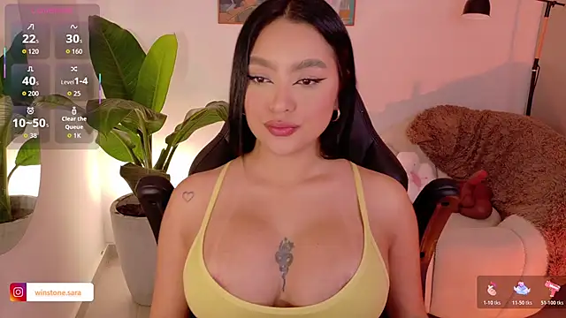 sarawinstone online show from January 12, 1:00 am