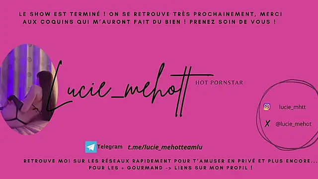 Snapshot of lucie_mehott chatting on March 2, 8:40 pm lucie mehott online show from March 2, 8:40 pm