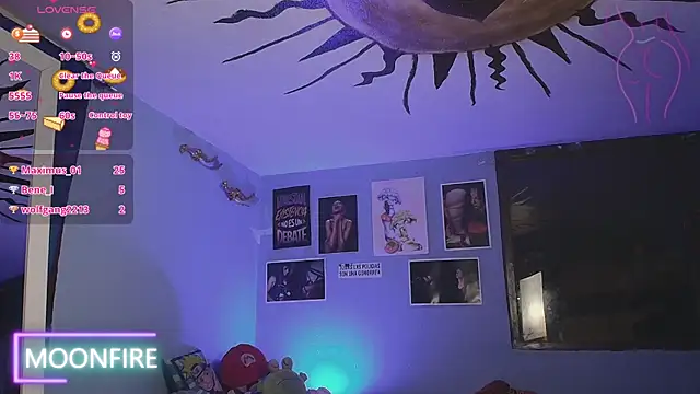 moonfiredancer online show from January 22, 1:20 am