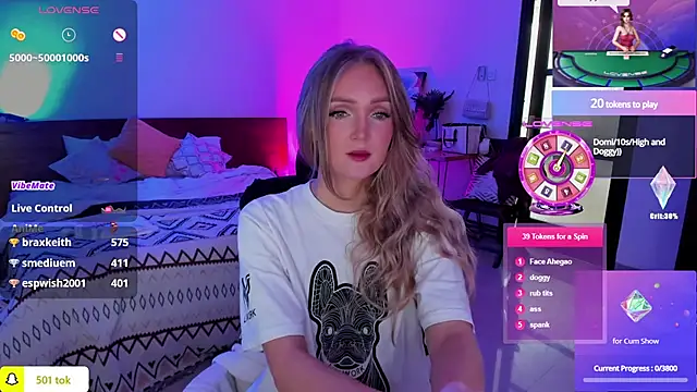 Snapshot of PrincessVS chatting on February 2, 2:59 am PrincessVS online show from February 2, 2:59 am