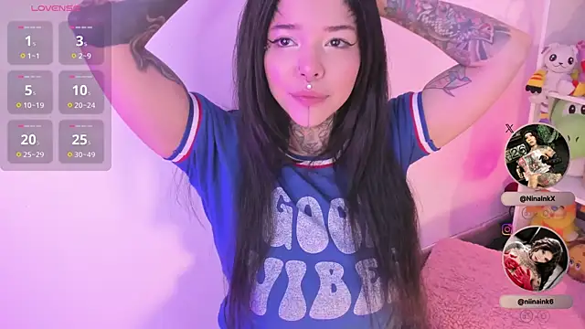 Snapshot of NinaInk chatting on December 1, 12:32 pm NinaInk online show from December 1, 12:32 pm