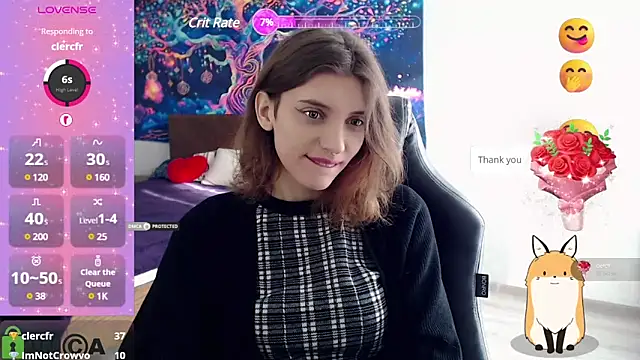 Snapshot of CherryBloom777 chatting on February 23, 7:33 am CherryBloom777 online show from February 23, 7:33 am