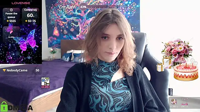 Snapshot of CherryBloom777 chatting on March 4, 7:41 am CherryBloom777 online show from March 4, 7:41 am