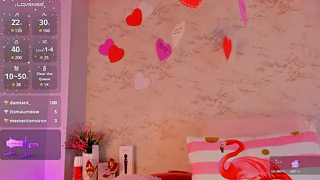 Snapshot of Hannablazze chatting on February 14, 7:28 am Hannablazze online show from February 14, 7:28 am