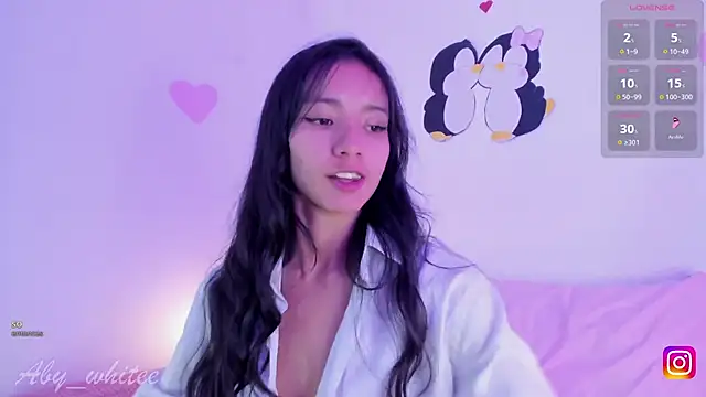 Snapshot of AbyWhitee chatting on February 20, 9:00 am AbyWhitee online show from February 20, 9:00 am