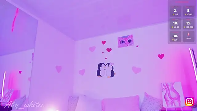 Snapshot of AbyWhitee chatting on February 23, 9:11 am AbyWhitee online show from February 23, 9:11 am