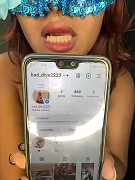 Snapshot of bad_diva chatting on January 8, 5:37 pm bad diva online show from January 8, 5:37 pm