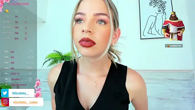 Snapshot of Niicoleta chatting on March 2, 8:07 pm Niicoleta online show from March 2, 8:07 pm