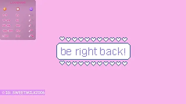 sweetmilk2006 online show from October 18, 4:08 pm