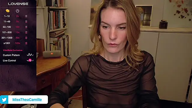 Snapshot of MissTheaCamille chatting on January 23, 12:04 am MissTheaCamille online show from January 23, 12:04 am