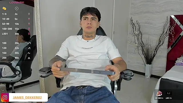 Snapshot of JamesDeker chatting on October 4, 7:56 pm JamesDeker online show from October 4, 7:56 pm