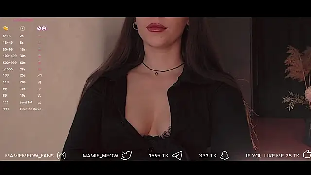 Snapshot of Mamiemeow chatting on February 6, 2:48 pm Mamiemeow online show from February 6, 2:48 pm