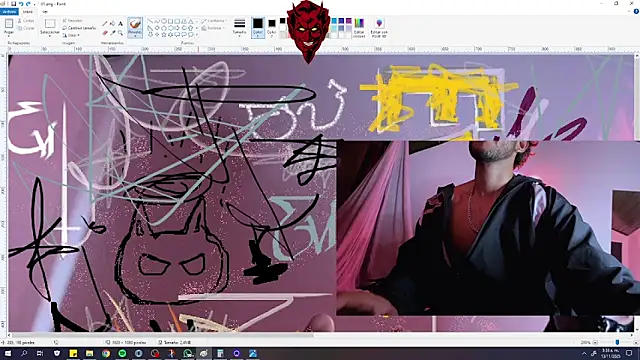 Snapshot of 3v1l chatting on November 13, 10:36 am 3v1l online show from November 13, 10:36 am