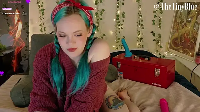 Snapshot of thetinyblue chatting on February 20, 7:41 pm thetinyblue online show from February 20, 7:41 pm