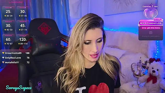 Snapshot of SorayaSapeca chatting on February 25, 7:47 pm SorayaSapeca online show from February 25, 7:47 pm