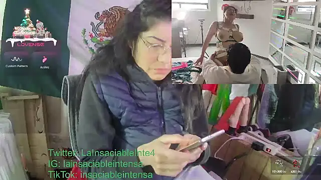 LaInsaciableIntensa online show from January 24, 1:47 pm