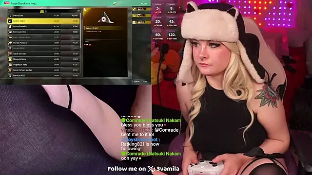 Snapshot of evamila chatting on February 6, 4:31 am evamila online show from February 6, 4:31 am