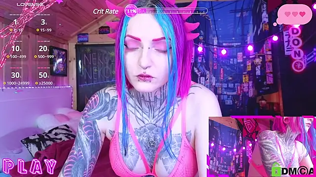 Snapshot of NekoCyber chatting on December 12, 4:26 am NekoCyber online show from December 12, 4:26 am