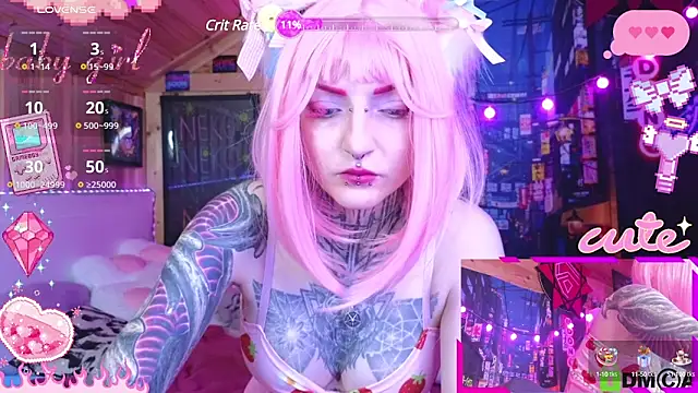 Snapshot of NekoCyber chatting on December 15, 3:24 am NekoCyber online show from December 15, 3:24 am