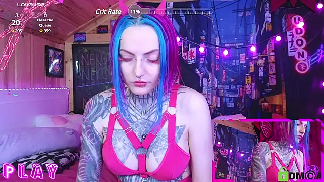 Snapshot of NekoCyber chatting on February 3, 5:51 am NekoCyber online show from February 3, 5:51 am