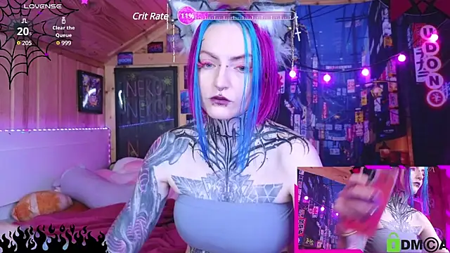 Snapshot of NekoCyber chatting on February 9, 4:36 am NekoCyber online show from February 9, 4:36 am