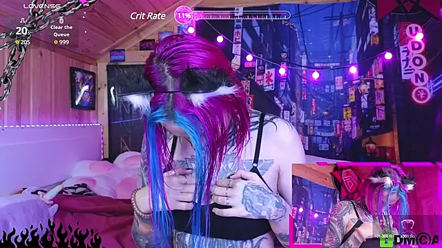 Snapshot of NekoCyber chatting on February 15, 5:09 am NekoCyber online show from February 15, 5:09 am