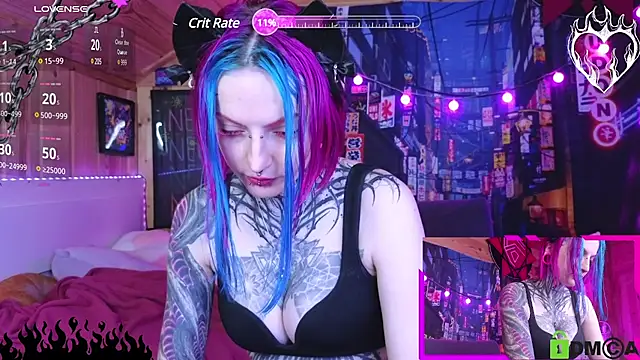 Snapshot of NekoCyber chatting on February 24, 5:33 am NekoCyber online show from February 24, 5:33 am