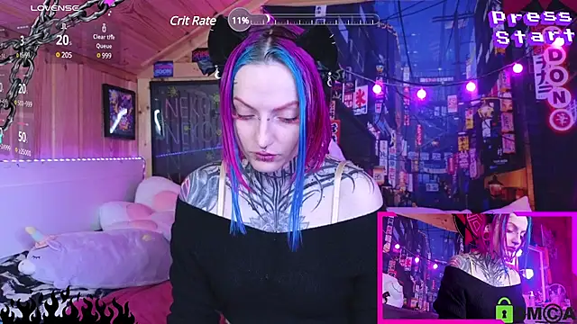 Snapshot of NekoCyber chatting on March 8, 5:28 am NekoCyber online show from March 8, 5:28 am