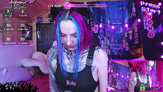 Snapshot of NekoCyber chatting on March 10, 5:11 am NekoCyber online show from March 10, 5:11 am