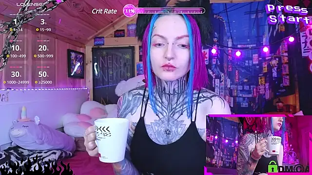 Snapshot of NekoCyber chatting on March 12, 5:02 am NekoCyber online show from March 12, 5:02 am