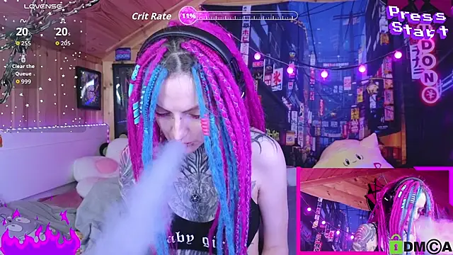 Snapshot of NekoCyber chatting on October 5, 4:55 am NekoCyber online show from October 5, 4:55 am