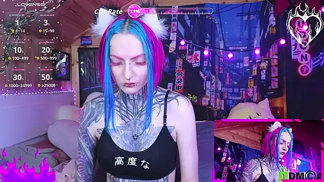 Snapshot of NekoCyber chatting on November 22, 5:17 am NekoCyber online show from November 22, 5:17 am